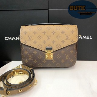 LV 路易威登 POCHETTE METIS 老花 拼色 郵差包 單肩包 斜背包 M44876