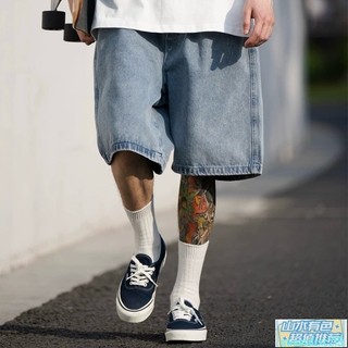 【台灣出貨】CITYBOY 超強版型 日系 復古 水洗 寬鬆 牛仔短褲 男女不拘 休閒褲 闊腿