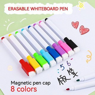 Whiteboard Marker Pen with Eraser Brush Erasable Non-Toxic I