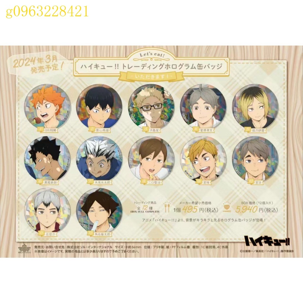 🌸臺灣爆品🌸【排球少年】官方正版 排球少年盲抽 排球少年吧唧 影山飛雄 及川徹徽章 排球少年徽章 排球少年周邊