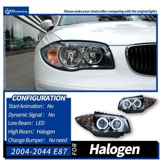 專用04-11款BMW E87汽車造型頭燈LED大燈DRL轉向燈遠光燈天使眼