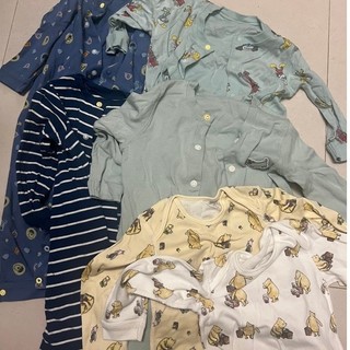 二手UNIQLO寶寶連身包屁衣90公分 條紋已售出
