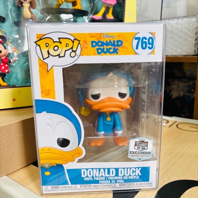 全新現貨Funko 769 唐老鴨 睡衣唐老鴨 HQ限定貼紙 迪士尼 唐老鴨公仔 玩具 收藏老物 國外限定 睡衣版唐老鴨