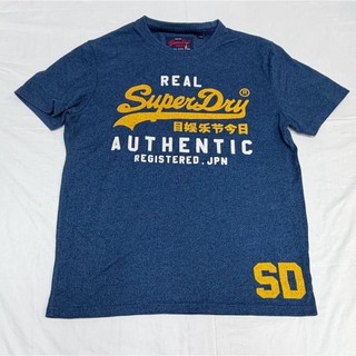 （104）Superdry（極度乾燥）的藍色復古經典 Logo 短袖 T 恤