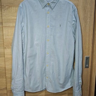 Allsaints Hungtingdon LS Shirt 天藍色 牛津襯衫 長袖襯衫 男M