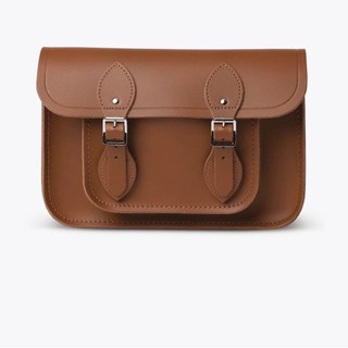 （英國旅遊購入）淺咖啡色/劍橋包cambridge satchel company 英國手工牛皮劍橋包 斜背包 側肩包