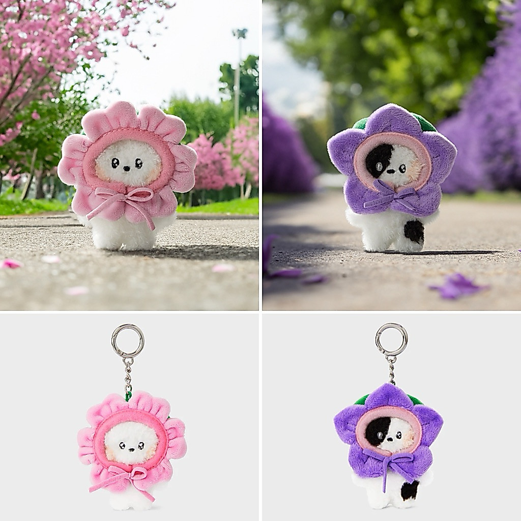 【現貨出清】 韓國 LINE FRIENDS MININI 花朵頭飾玩偶吊飾 鑰匙圈 Conini Jenini