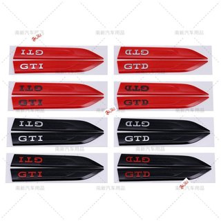 適用於新款GTI刀鋒葉子闆車標 大眾高爾夫7 8 GOLF GTD裝飾 側標車