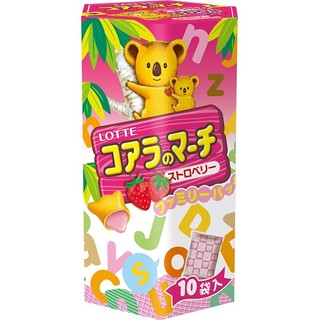 LOTTE樂天 小熊餅乾家庭號(草莓風味) 195g【萬家福】