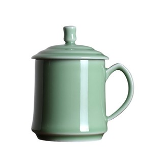帶蓋青瓷杯(禮盒裝)(素面梅青400ml)[大買家]