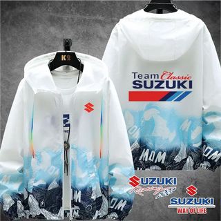 Suzuki鈴木摩托車夾克男重機車防曬衣服男女超薄夾克定製透氣外套【917】
