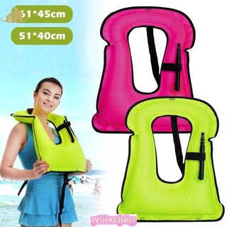 Inflatable Snorkel Vest Swim Vest Adults/Children Light Snor