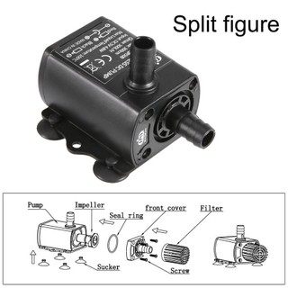 Decdeal Quiet USB Mini Brushless DC Water Pump DC5V 4.8W 300