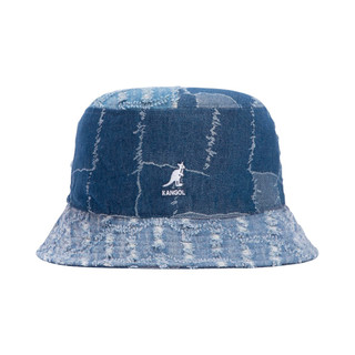KANGOL DENIM MASHUP 刷破丹寧 牛仔 大尺碼 大尺碼帽子 平頂漁夫帽 袋鼠 漁夫帽 正版【TCC】