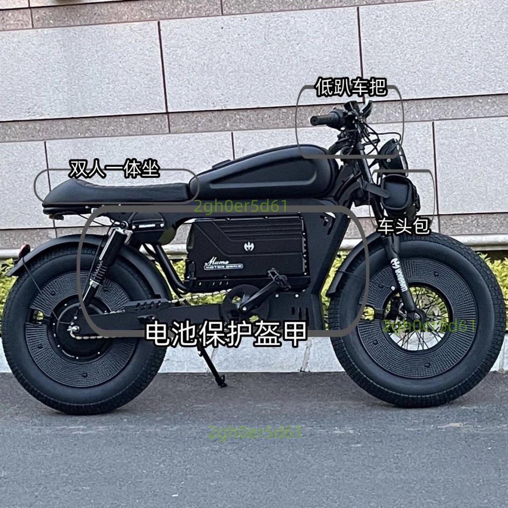himoto黑武士電動車超長續航電車機甲款電瓶車復古電動自行車成人 咨運費