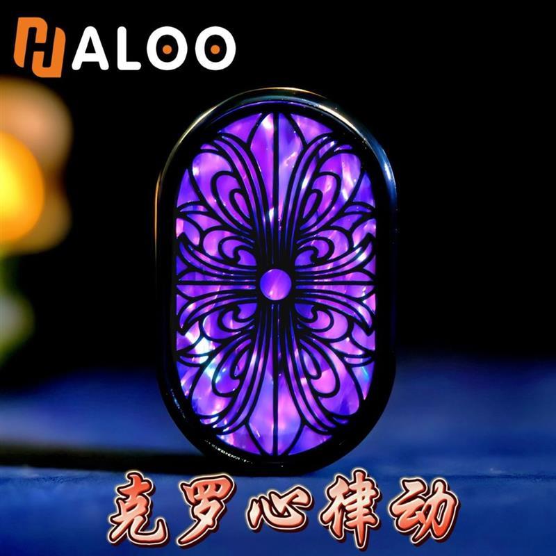 【花仙兒】哈羅心律動 哈嚕玩家edc推牌解減壓黑科技玩具指尖陀螺手把件神器Haloo Player