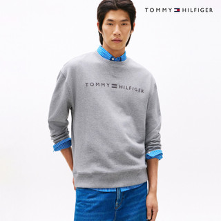 【Tommy Hilfiger】刺繡Logo衛衣 灰色