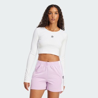 adidas ESSENTIALS 短版長袖上衣 女 - Originals JC9011 官方直營