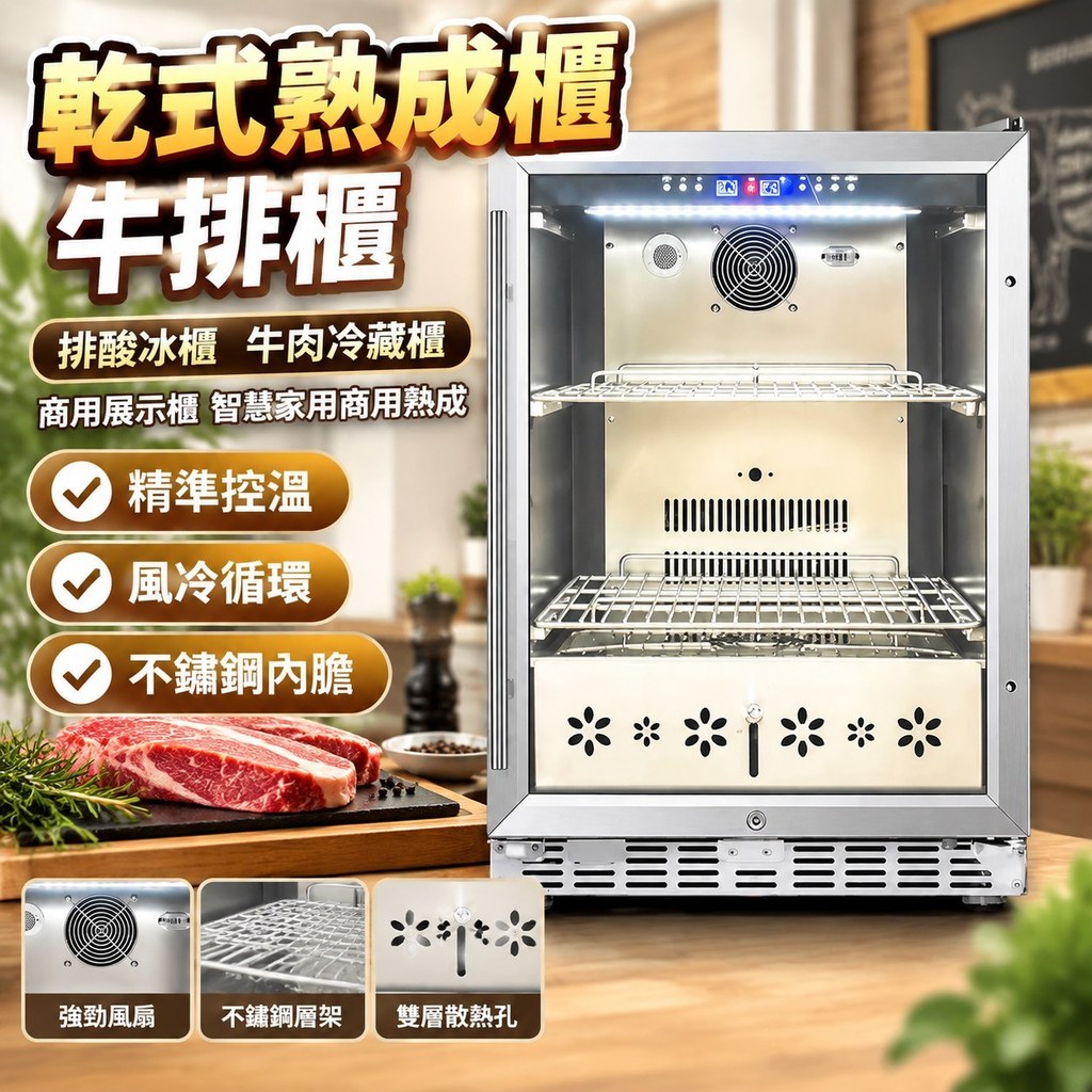 【乾式熟成】牛排櫃 熟成冰箱 牛肉冷藏櫃 商用展示櫃 冷凍櫃 排酸冰櫃 商用 展示櫃