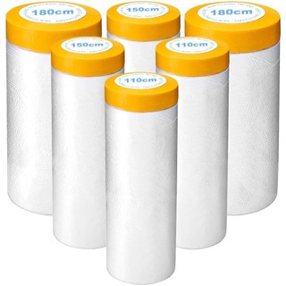 Pre Taped Masking Film Painters Plastic Sheeting Film Tape C
