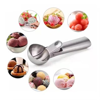 Premium Stainless Steel Ice Cream Scoop with Trigger, Heavy