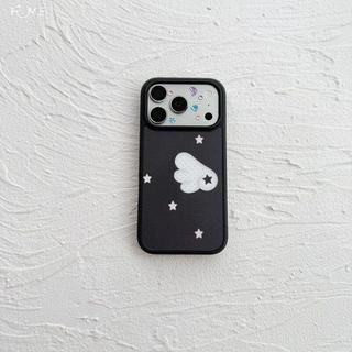 ins風星星翅膀 黑邊軟殼適用蘋果iPhone17promax手機殼1615pro14131211