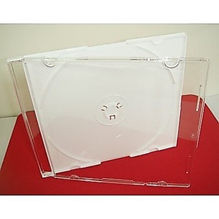 【臺灣製造】1個-12CM專用─ 5mm slim case白底PS壓克力CD盒/DVD盒/光碟盒/CD殼