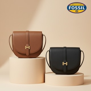 【FOSSIL 官方旗艦館】Emery 真皮斜背馬鞍包 (多色可選)