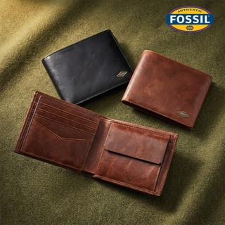 【FOSSIL 官方旗艦館】Ryan 真皮大零錢袋RFID防盜皮夾 男用短夾 多色可選(禮盒組附鐵盒)