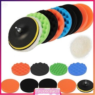 Sponge Wool Car Polishing 11pcs Kit Drill Wheel Adapter Deta