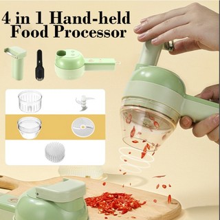 New Upgraded Electric Vegetable Cutter Set 4 in 1 Food Chopp