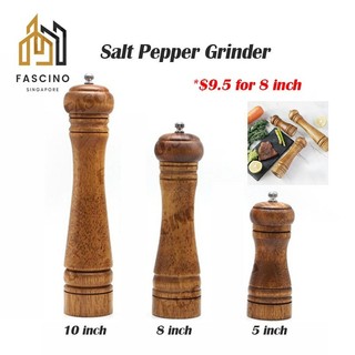 5in 10in Pepper Grinder Wooden Salt Pepper Grinder Mill with
