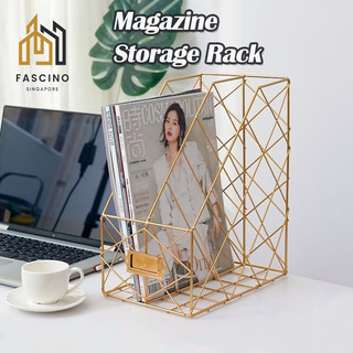 Magazine Rack Desk Organizer Shelf Metal File Storage Rack F