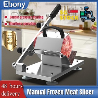 Manual Frozen Meat Slicer, Stainless Steel Meat Cutter Beef