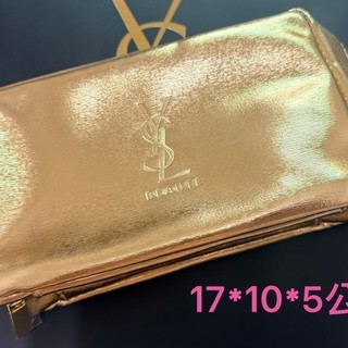 全新 Ysl 聖羅蘭 金色化妝包 萬用包 金色