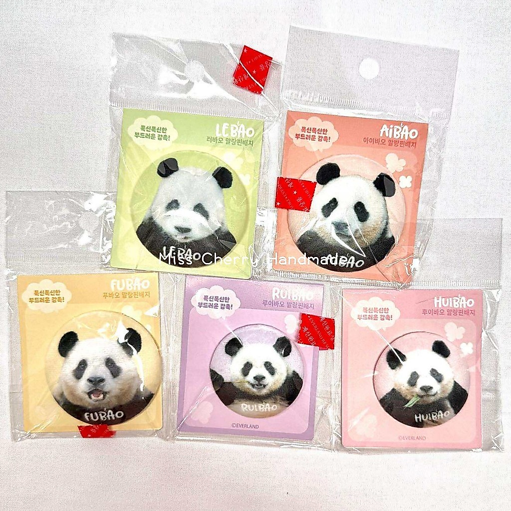 現貨在台🐼 寶家族 短絨毛 大頭 徽章 別針 福寶 愛寶 樂寶 睿寶 輝寶 熊貓 周邊 愛寶樂園 代購 官方正品 韓國