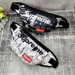 半糖生活館✨Supreme腰包男斜挎包多功能單肩挎包女運動胸包包 運動腰包 運動腰包 戶外健身