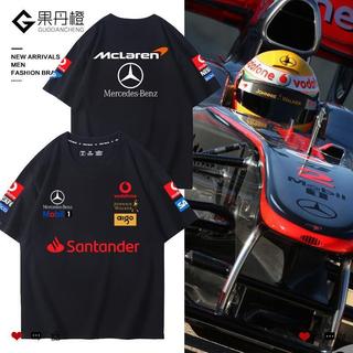 梅賽德斯賓士MCLAREN邁凱輪車隊F1賽車服T恤santander紀念版短袖【les02~~丹丹】
