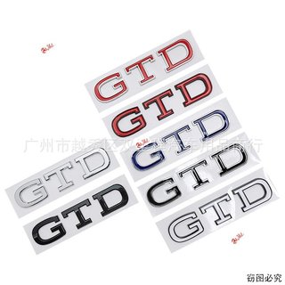 適用於VW 大眾新 GTD車貼 高性能改裝車身側標 裝飾貼 車尾標 ABS車標貼