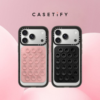 CASETiFY Snappy™ Wallet 磁吸吸盤卡套支架 粉色/黑色手機卡套 Magsafe