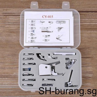 15pc/set Domestic Sewing Machine Snap-On Presser Machine Wal