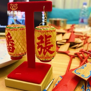 （客製化）媽祖燈籠 車載 迷你 小賀燈 傳統 竹編 油紙 小燈籠 節日 禮品擺件 熊熊訂製