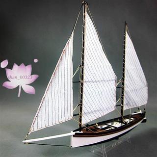 1：24夏普號DIY模型船模型模型拼裝船模型木製古帆船模型套件 7.15