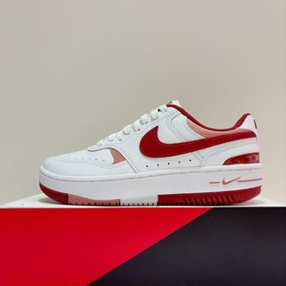 NIKE GAMMA FORCE 女生 白紅色 厚底 皮革 舒適 運動 休閒鞋 FQ8877-100