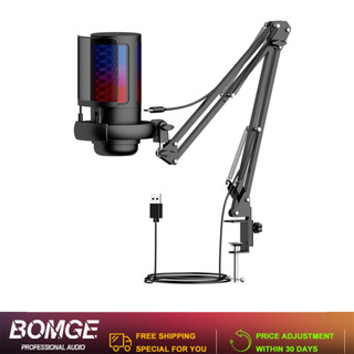 台灣出貨USB電腦桌面麥克風 RGB 對話語音電容麥克風系統專業款