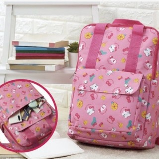 【全新售出】Hello Kitty 復古印花手提後背包