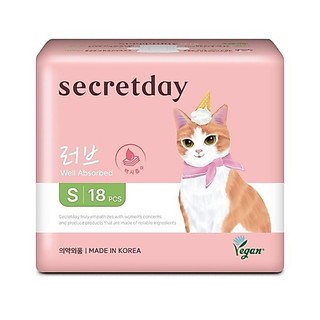 秘之日Secretday Love超強吸收棉柔衛生棉S 21cm18片