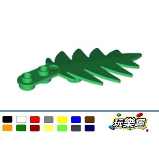 玩樂趣 LEGO樂高 6148 綠色棕櫚葉 8 x 3 二手零件 2I10E-F