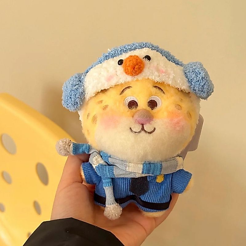 ✨臺灣發貨✨瘋狂動物城可愛Q版長絨款豹豹警官毛絨掛件手工
