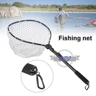 Fishing Net Fish Landing Net Foldable Collapsible Pole Handl